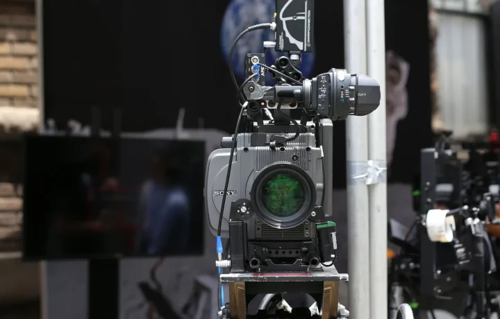 High-tech video camera setup showcasing advanced technology relevant to AI in teleprompters